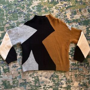 Brown, Gray & Black Aztec Sweater
